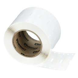H050X044H1T Heatshrink, PO, White, Mil Grade, 2000 Lbls, TT, 0.44"x0.5"