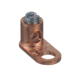 Pan-Lug™ ML4-CY Mech Con-Lugs, Copper, Strt, One 1/4" Stud, PK100