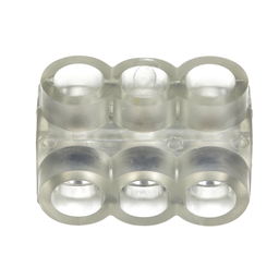 Pan-Lug™ PCSB2/0-3-6 Multi-Tap Mech Con, Double Sided, Aluminum / Clear PVC, PK6