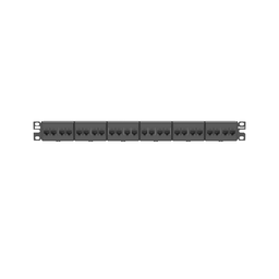 Cat 6A Coupler Patch Panel, 24 Ports, 1 RU, Black