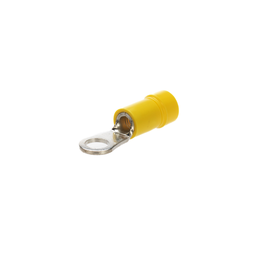 Pan-Term® PV10-10R-D Ring Terminal, Yellow, Vinyl, 10-12 AWG, #10 Stud, PK500