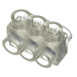 Pan-Lug™ PCSB2/0-3-6 Multi-Tap Mech Con, Double Sided, Aluminum / Clear PVC, PK6