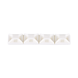 ABM1M-A-C Cable Tie Mount, White, PA 6.6, Rubber Adh., 0.5x0.5", PK100