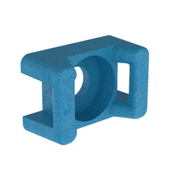TM3S10-C76 Cable Tie Mount, Aqua, ETFE, 0.86x0.61", #10 Screw, PK100