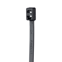 Pan-Ty® PLB2S-M30 Double Loop Cable Tie, Black, High Heat PA6.6, 7.6"L, 50lb