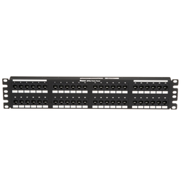 DP5e™  Flat Cat 5e Punchdown Patch Panel 48 Ports, 2RU, Black