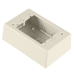 Surface Raceway, Pwr Rated Junct. Box, S/G 2-pc, Off White