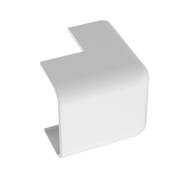 Surface Raceway, LD10 O/S Corner Fitting, Low Voltage, Off White