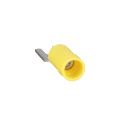 Pan-Term® PV10-6F-L Fork Terminal, Yellow, Vinyl, 10-14 AWG, #6 Stud, PK50