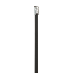 Pan-Steel® MLTFC2S-CP316 Cable Tie, PET Coated SS 316, Black, Standard, 2" Dia.