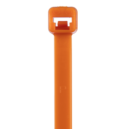 Pan-Ty® PLT4S-C3 Cable Tie, Orange, PA6.6, 14.5"L, 50lb, PK100