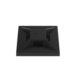 ABMM-AT-D0 Cable Tie Mount, Black, UV ABS, Acrylic Adh., 0.75x0.75", PK500