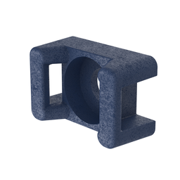 TM3S10-C186 Cable Tie Mount, DkBlue, Met Det PP, 0.87x0.62", #10 Screw, PK100