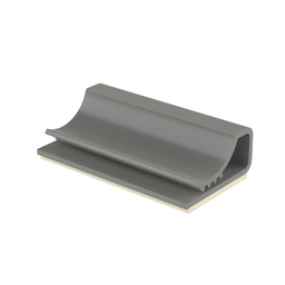 FCC5-A-D8 Flat Cable Mount, Gray, PVC, Rubber Adh., 1x0.59", PK500
