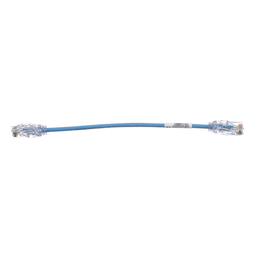 Cat 6 28 AWG UTP Copper Patch Cord, 8 in, Blue