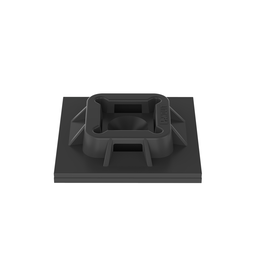 ABM100-AT-D0 Cable Tie Mount, Black, UV PA6.6, Acrylic Adh., 1x1", PK500