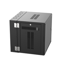 Wall Mount Cabinet, 12RU, 25" Depth, Windowed Door, Black