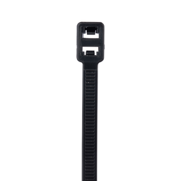 Pan-Ty® PLB2S-M30 Double Loop Cable Tie, Black, High Heat PA6.6, 7.6"L, 50lb