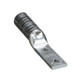 Pan-Lug™ LCCN750-12W-6 Comp. Lug, 750, Tin Plt Copper, Two 0.5" Stud, PK6