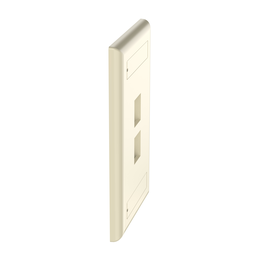 NetKey® Faceplate, 2-Port, Electric Ivory, with Label Pocket