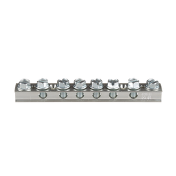 StructuredGround™ UGB2/0-414-6 Universal Grd Bar, Silver, Cu, Tin-Plated, 6" L