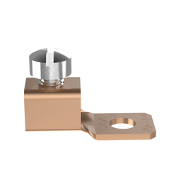 Pan-Lug™ CXS70-14-C Mech Con-Lugs, Fixed Tongue, Copper, Strt, One 1/4" Stud