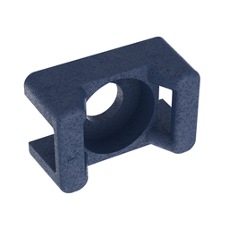TM3S10-C186 Cable Tie Mount, DkBlue, Met Det PP, 0.87x0.62", #10 Screw, PK100