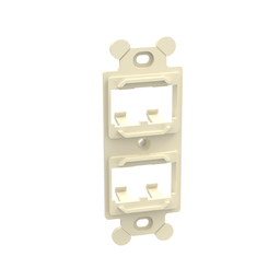 Panduit CF1064EIY Mini Com Duplex Adapter, 4 Port, Electric Ivory
