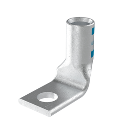 Pan-Lug™ LCAS4-14F-L Comp. Lug, 4, Tin Plt Copper, 90°, One 1/4" Stud, PK50