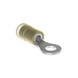Pan-Term® PN10-10R-D Ring Terminal, Yellow, Nylon, 10-12 AWG, #10 Stud, PK500