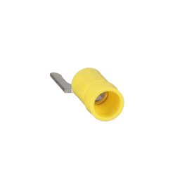 Pan-Term® PV10-10LF-L Fork Terminal, Yellow, Vinyl, 10-12 AWG, #10 Stud, PK50