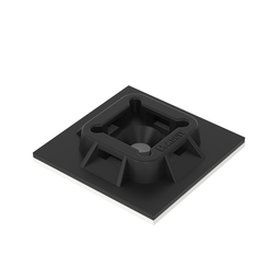 ABM100-A-D20 Cable Tie Mount, Black, PA 6.6, Rubber Adh., 1x1", PK500