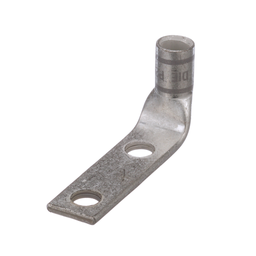 CuLugF,2Hole,#4AWG,1/4,1,90°PKG50