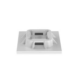 ABM100-S6-C69 Cable Tie Mount, Ivory, V-0 PA 6.6, # 6 Screw, 1"x1"