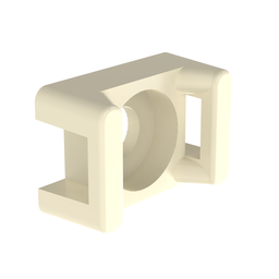 TM2S8-M69 Cable Tie Mount, Ivory, V-0 PA 6.6, 0.63x0.425", #8 Screw