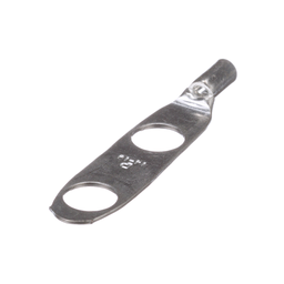 Pan-Lug™ LCD10-38D-L Comp. Lug, Tin Plt Copper, Straight, Two 3/8" Stud, PK50