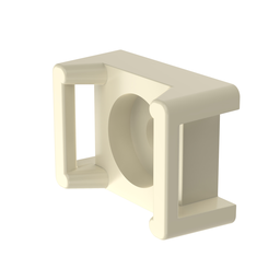 TM3S8-C69 Cable Tie Mount, Ivory, V-0 PA 6.6, 0.86x0.61", #8 Screw
