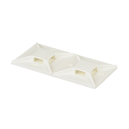 ABM3H-A-T Cable Tie Mount, White, PA 6.6, Rubber Adh., 1.5x1.5", PK200