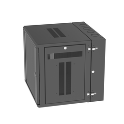 Wall Mount Cabinet, 12RU, 25" Depth, Windowed Door, Black