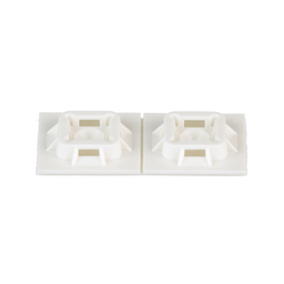 ABM100-A-D Cable Tie Mount, White, PA 6.6, Rubber Adh., 1x1", PK500