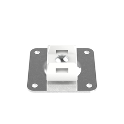 ASMS-A-X Cable Tie Mount, Natural, PA6.6, Two-Part Epoxy, 1.125x1.125", PK10