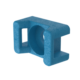 TM3S10-C76 Cable Tie Mount, Aqua, ETFE, 0.86x0.61", #10 Screw, PK100