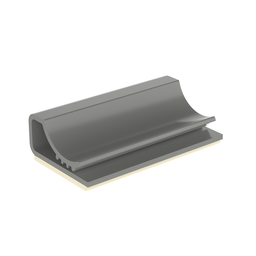 FCC5-A-D8 Flat Cable Mount, Gray, PVC, Rubber Adh., 1x0.59", PK500