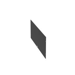Horizontal Flat Rack Filler Panel, 4 RU, Steel, Black