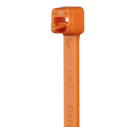 Pan-Ty® PRT2S-M3 Releasable Cable Tie, Orange, PA6.6, 7.4"L, 50lb, PK1000
