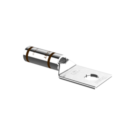 Pan-Lug™ LCA2-14-Q Comp. Lug, 2, Tin Plt Copper, Strt, One 1/4" Stud, PK25