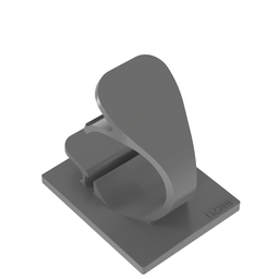 LWC50-A-T14 Wire Clip, Gray, PA 6.6, Rubber Adh., 1.26x1", PK200