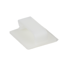 BEC38-A-T Wire Clip, Natural, PA 6.6, Rubber Adh., 1.46x1.24x0.52", PK200