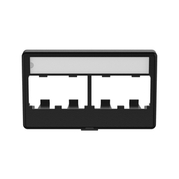 Mini-Com® Modular Furniture Faceplate, 4 Port, BL