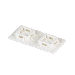 ABM100-A-D Cable Tie Mount, White, PA 6.6, Rubber Adh., 1x1", PK500